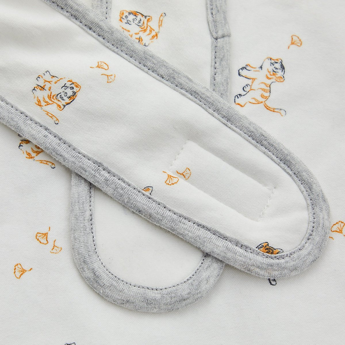 Lively Tiger Extra Warm Cotton Baby White Swaddle Wrap-4