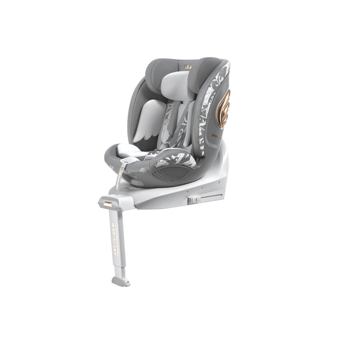 Angel Guardian 0-12 Years 360° Rotation Grey Car Seat-0