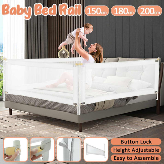 Bed Barrier Fence Safety Guardrail Security Adjustable Baby Home Playpen Game Tent Railing For 0-6 Years-1
